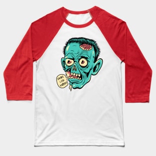 Zombie Lives Matter Zombie Head Vintage Illustration Baseball T-Shirt